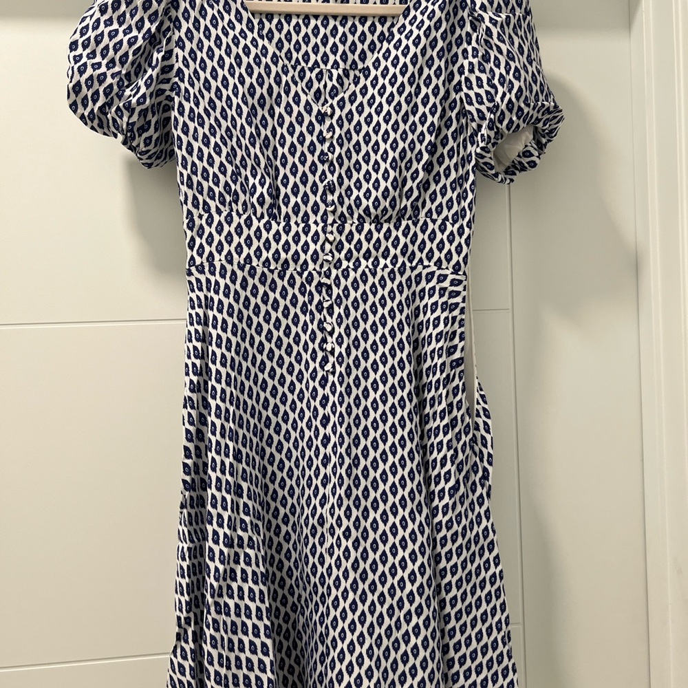 A Loves A Blue and White Dress - size XS